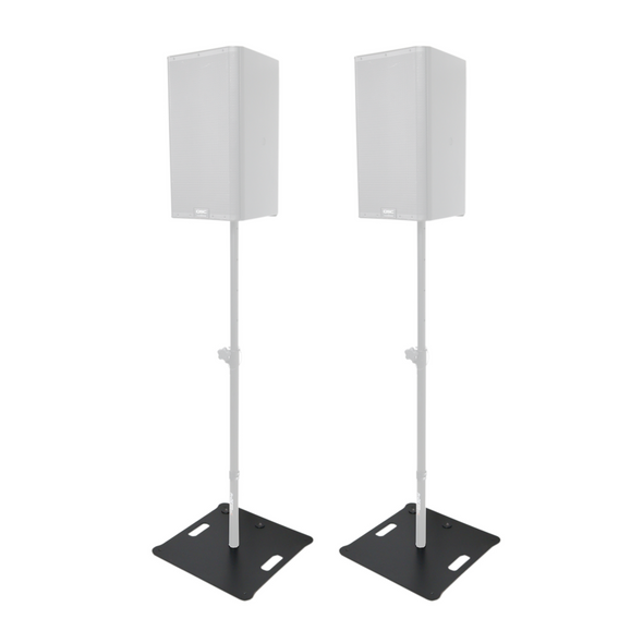 ProX Pair of Polaris Base Plates " 2 Heavy-Duty Speaker Pole Base Plates in Black