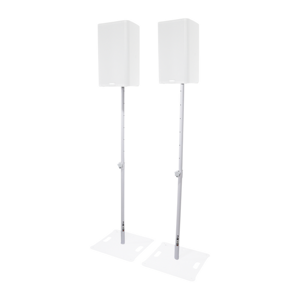 ProX Pair of Polaris Speaker Poles " 2 Adjustable Speaker Poles with Bag in White