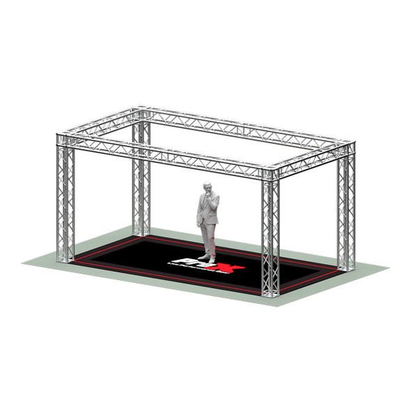 ProX KTP-E1099T 10x10 trade show booth truss display system with lightweight K Series aluminum truss construction