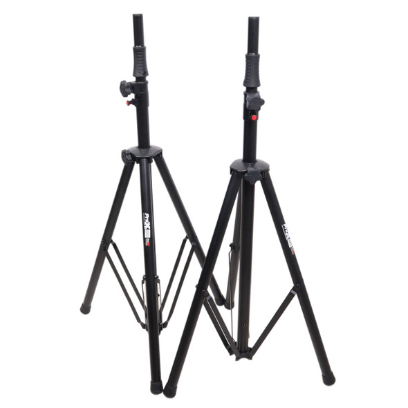 ProX Set of 2 Pro Air-Powered tripod Speaker stand in Black w/ Carry Bag