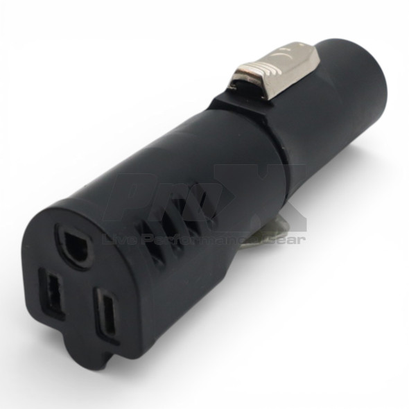 ProX XC-ADTR1MED515R compact TRUE1 Male locking connector to Edison NEMA 5-15R Female power adapter