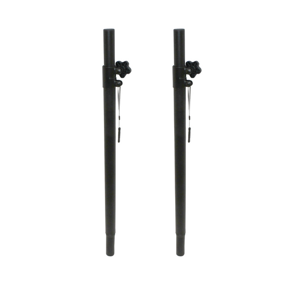 ProX Set of 2 Deluxe 20 inch Speaker Subwoofer Pole M20 Threaded Mount 1 3/8 In. Adapter Cap
