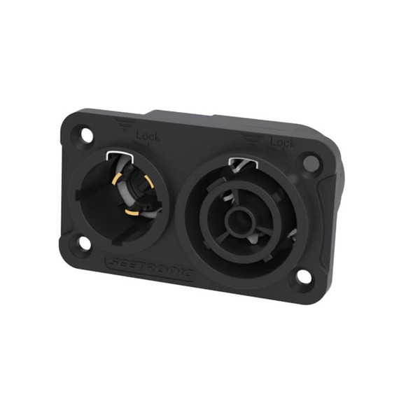ProX XC-SAC3FPX Power Twist True Power Female panel mount socket with IP65 waterproof locking design for professional lighting and AV installations