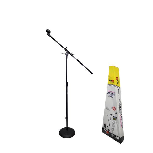 ProX Round Base Microphone Stand W/Boom