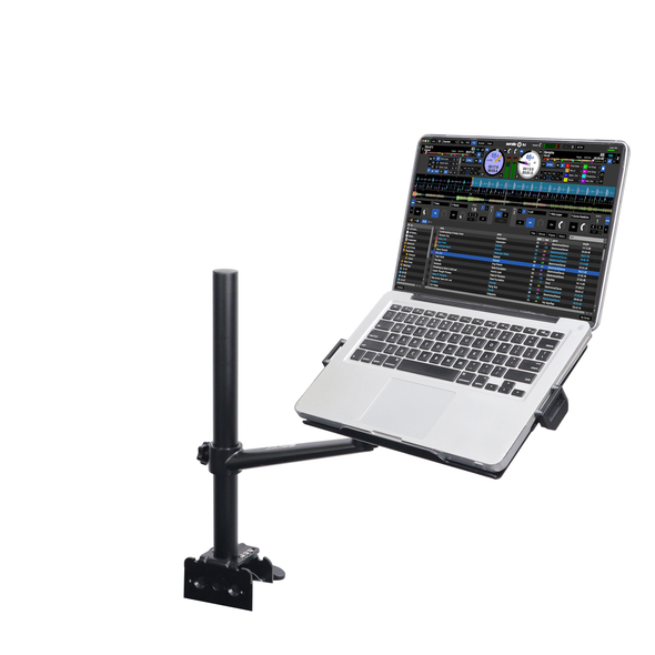 ProX Black Adjustable Arm Mount Mount Stand For 12-17" Laptop,VESA 75X75 and 100X100 fit 17-32" Monitor, For DJ Flight Case/Table