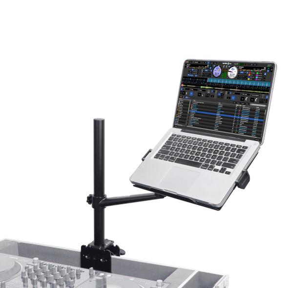 ProX Black Adjustable Arm Mount Mount Stand For 12-17" Laptop,VESA 75X75 and 100X100 fit 17-32" Monitor, For DJ Flight Case/Table
