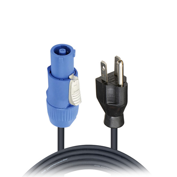 ProX XC-PWCE14-25 25ft 14AWG Edison to Blue Male Power Connection compatible locking power cable