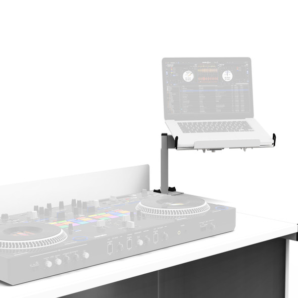 ProX WHITE Universal Side Laptop Shelf Mounting Stand for B3 DJ Table Workstation by Humpter