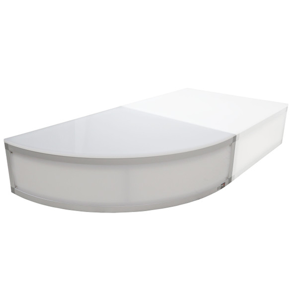 ProX 8" 2x2ft Quarter Round Acrylic Stage w/ Clamps and Round side acrylic cover