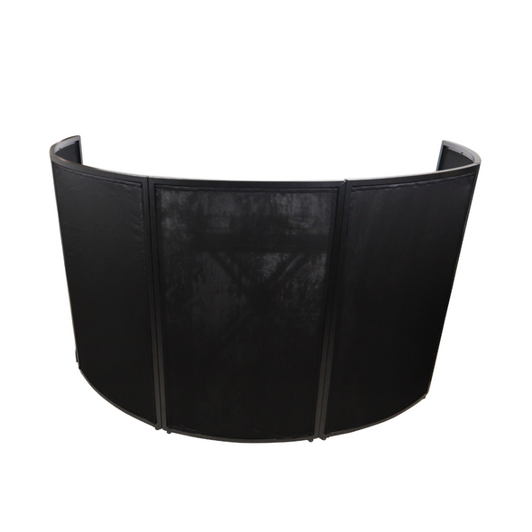 ProX LUNA DJ Facade 5 Panel Curved with Black White Scrim Kit Black Hardware