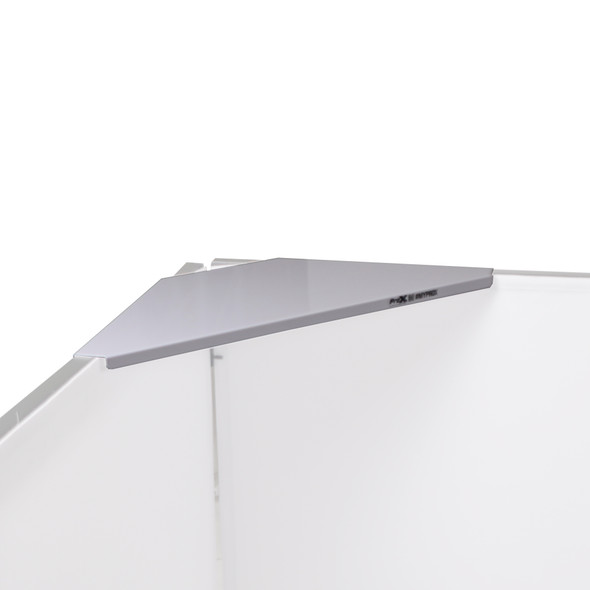 ProX Universal Set of Corner Shelves for DJ Facades White Finish