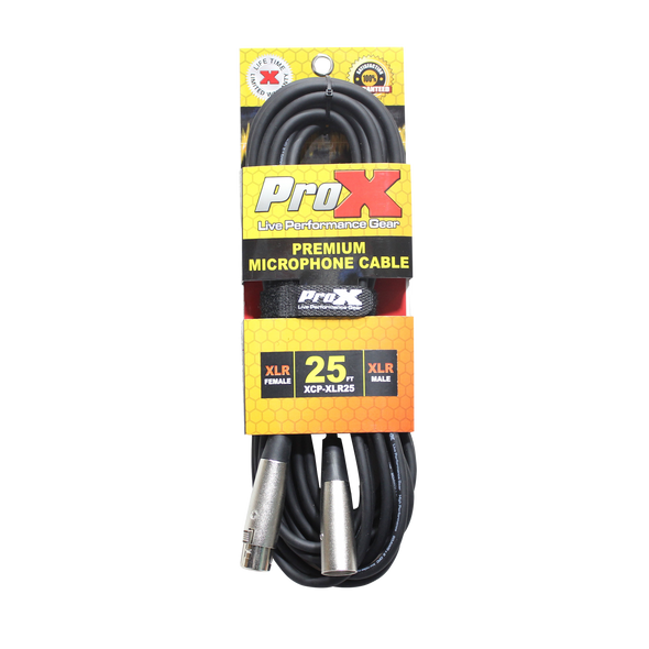 ProX 25 Ft. Balanced XLR-F to XLR-M Premium Audio Microphone Cable 