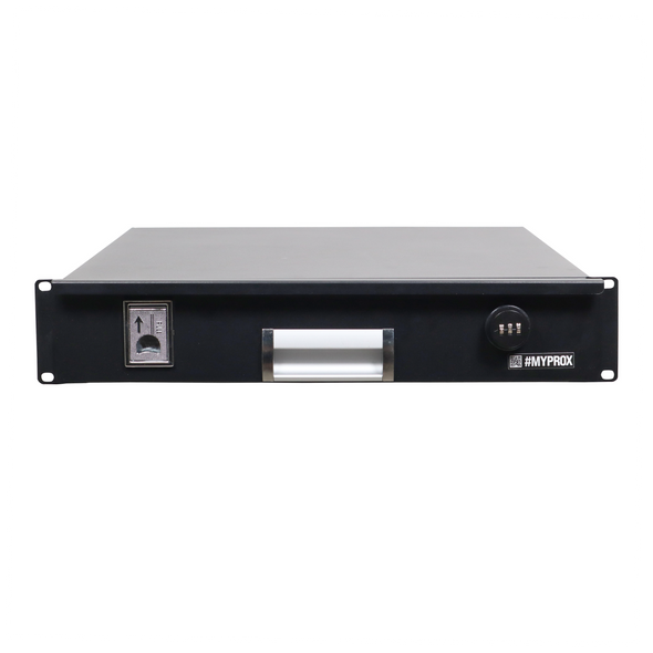 2U Metal Rack Drawer 18"D W/ Wireless Mic Foams
