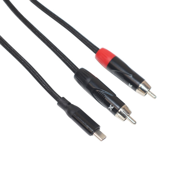 ProX 3FT USB-C to Dual RCA