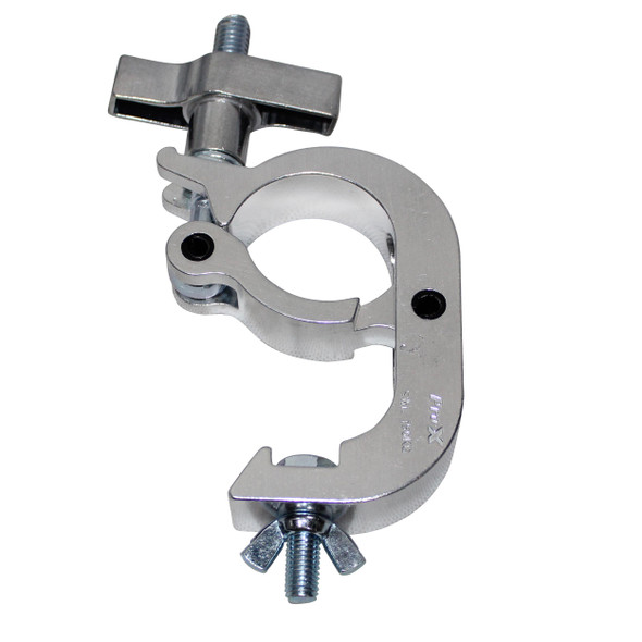 ProX Aluminum Pro Slim Hook Style M10 Clamp with Big Wing Knob for 2" Truss Tube Capacity 330 Lbs.