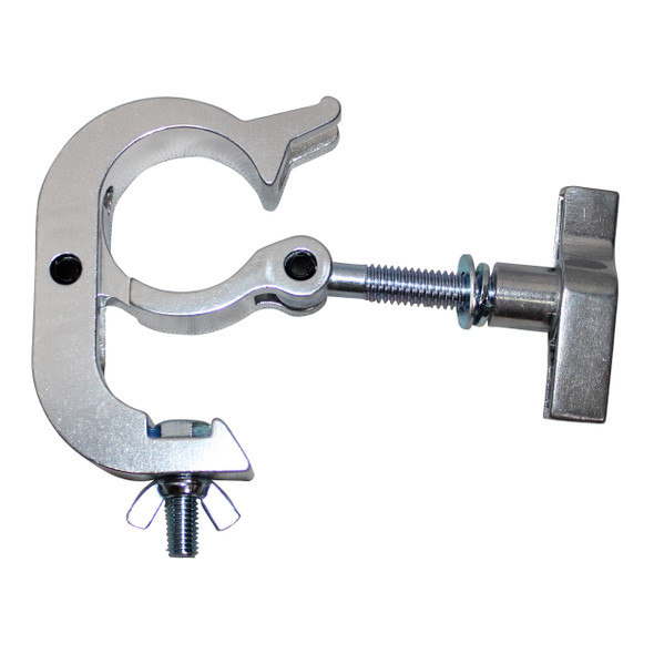 ProX Aluminum Pro Slim Hook Style M10 Clamp with Big Wing Knob for 2" Truss Tube Capacity 330 Lbs.