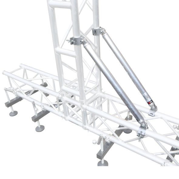 ProX 59 Inch (149.86cm) Single Truss Tube W-Clamp and Hinge on Each End | 2 Inch | 2mm Wall