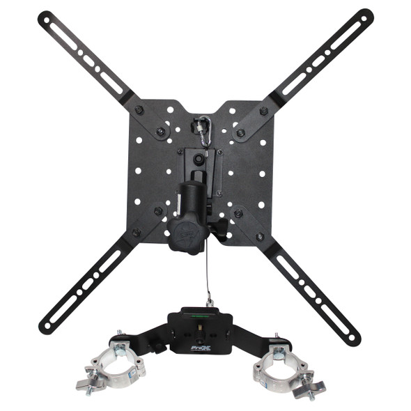 ProX Universal 32" to 80" TV Bracket Clamp with Vesa Mounting Bracket for F34 F32 12" Bolt Truss or Speaker Stands
