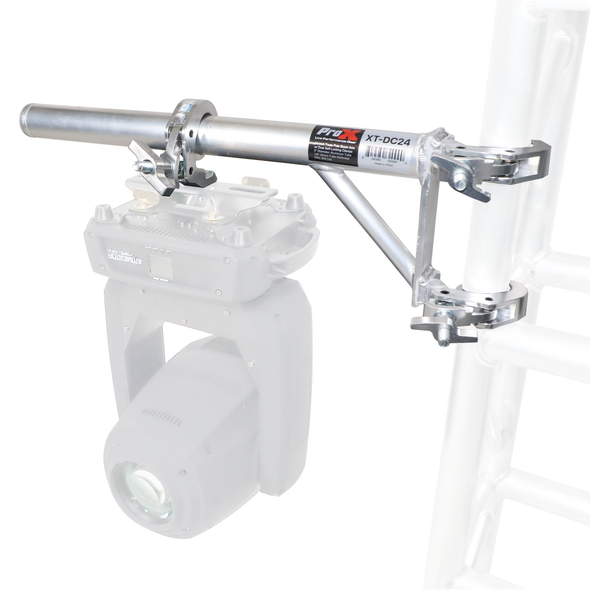 ProX 24" Truss Arm Extension Pole with Dual Self Locking Clamps for Lighting Moving Heads Max Load 150 lbs 2" OD