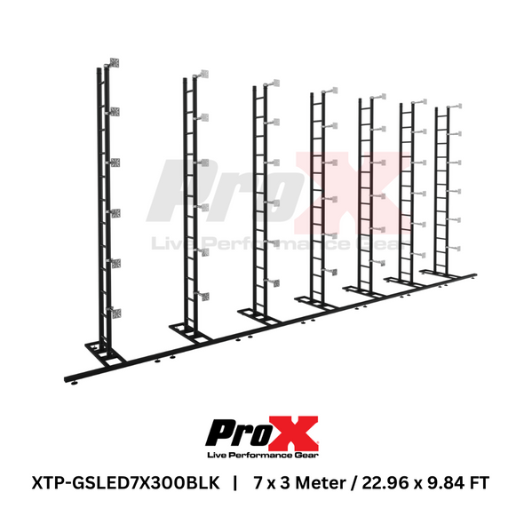 ProX LED Video Display Panel Ground Support System Package 7M/22.96 Ft. Width x 3M/9.84 Ft. Height in Black