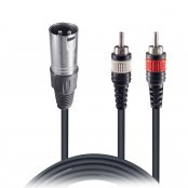 ProX XC-XMYRCA05 5ft XLR Male to Dual RCA Male Splitter Y Cable for Mixers, Audio Interfaces, Recording Equipment, DJ Systems, and Professional Audio Applications