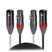 ProX XC-DXLR25 25ft Dual XLR Male to Dual XLR Female Balanced Audio Cable for Mixers, Audio Interfaces, Stage Boxes, Recording Studios, Microphones, and Live Sound Applications