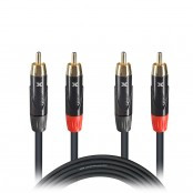 ProX XC-DRCA10 10ft Dual RCA Male to Dual RCA Male Stereo Audio Cable for DJ Mixers, Audio Interfaces, Home Audio Systems, Recording Studios, and Professional Sound Applications
