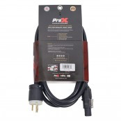 ProX XC-TR1FE12-10 professional 10ft NEMA 5-15P Edison to powerCON TRUE1 female power cable for stage lighting, powered speakers, and AV power distribution systems