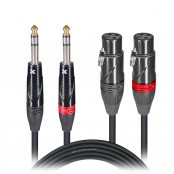 ProX XC-DSXF05 Dual 1/4 Inch TRS Male to Dual XLR Female Balanced Audio Cable for Mixers, Audio Interfaces, Recording Studios, Stage Boxes, and Live Sound Applications
