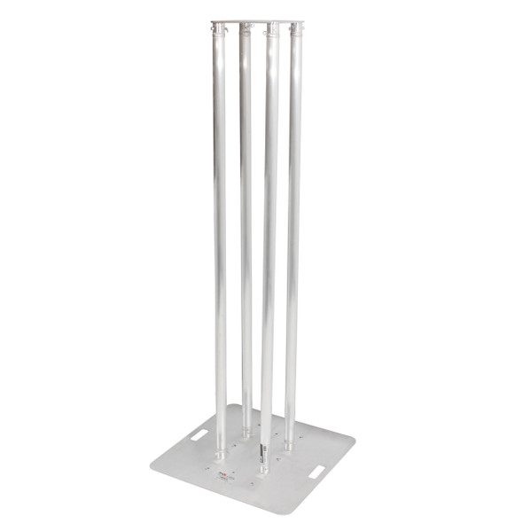 ProX Set of 2 6.56 Ft. Totem Package Includes a 12in Top Plate, 24in Base Plate and Four 2m F31 Tubes W-White Scrim Cover