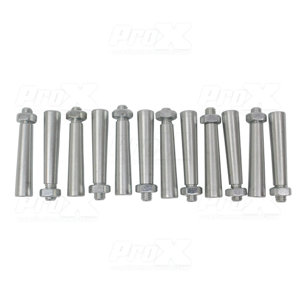 ProX 12 Pack Tapered Shear Pin With Threaded Tip And Nut For Conical Coupler