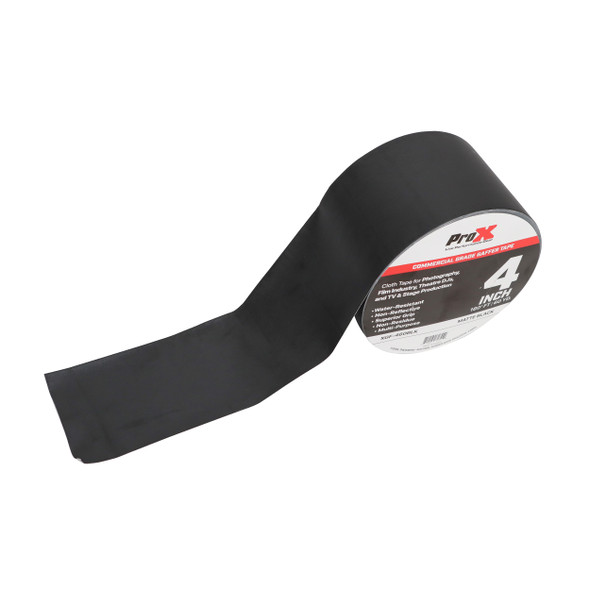 ProX 4 Inch 180 Ft. 60YD Matte Black Commercial Grade Gaffer Tape Pros Choice Non-Residue