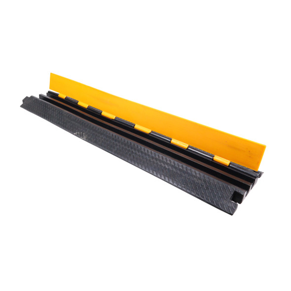 ProX 2-Channel Rubber Cable Protector Ramp Speed Bump Cover Indoor Outdoor " Supports up to 60 Tons