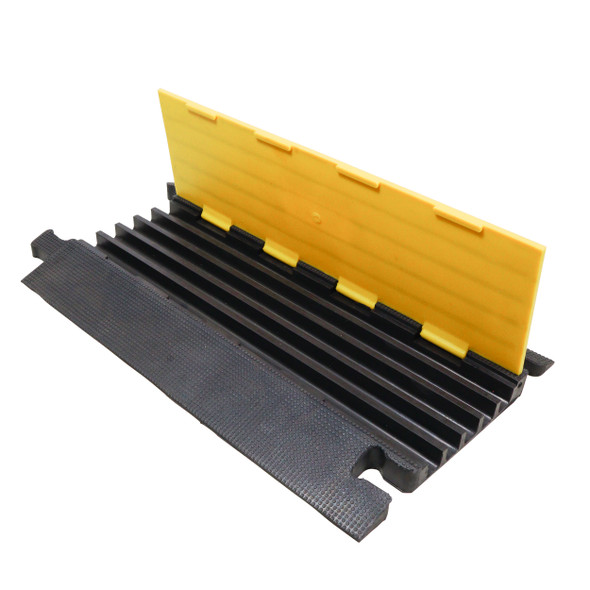 ProX 5-Channel Rubber Cable Protector Ramp Speed Bump Cover Indoor Outdoor " Supports up to 60 Tons