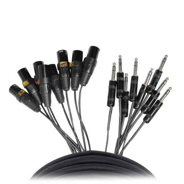 ProX XC-8SXM10 8 Channel XLR to TRS Fanout Snake Cable