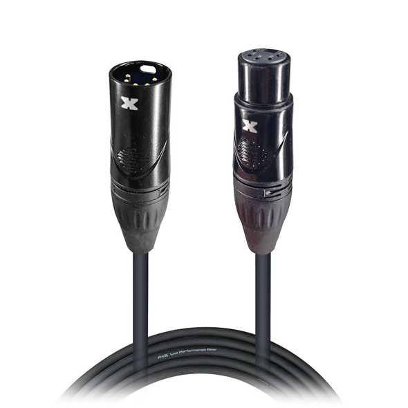 ProX XC-5PDMX25 25ft 5-pin DMX cable with male and female XLR connectors