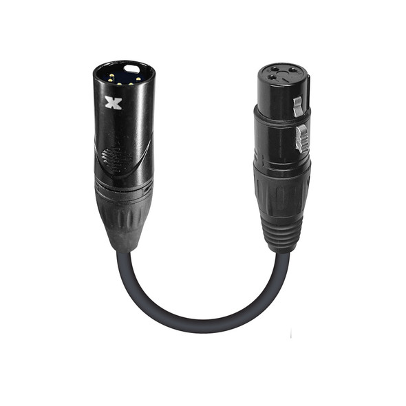 ProX 3 Pin XLR Female to 5 Pin XLR Male DMX Adapter Cable
