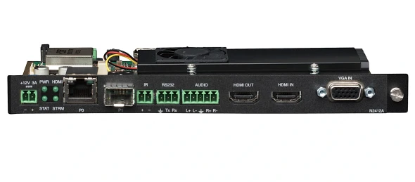 AMX NMX-ENC-N2412A-C Encoder Card JPEG 2000 4K60 4:4:4 & HDR Video Over IP Encoder Card with POE+, KVM, & AES-67
