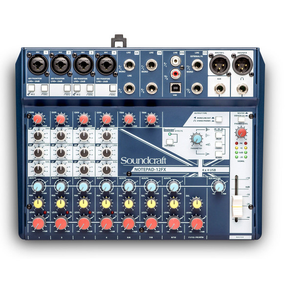 Soundcraft SCR-5085985US-01 Notepad-12FX Analog Mixer with USB Effects