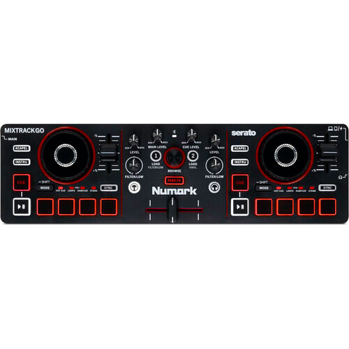Numark MixTrack Go Ultra-Portable 2-Deck DJ Controller with Stems Control
