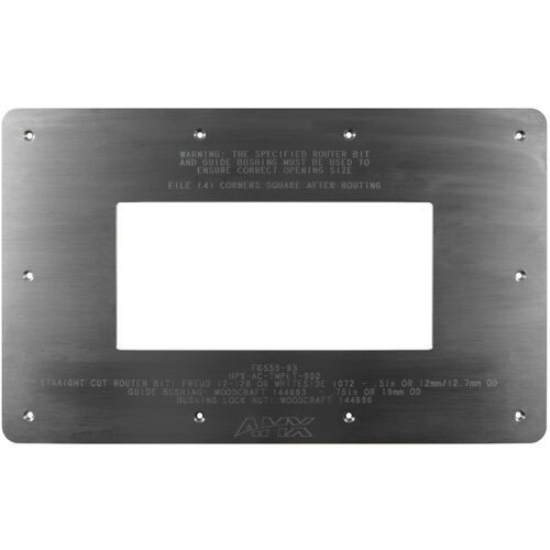 AMX HPX-AC-TMPLT-600 HydraPort Installation Router Guide Template Reusable Cutting Template for HPX-600 6-Module Chassis Installation in Tables and Lecterns