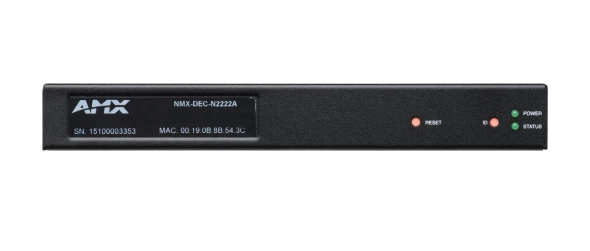 AMX NMX-DEC-N2222A JPEG 2000 Digital Cinema Grade Video over IP Decoder HDMI AES67 Support