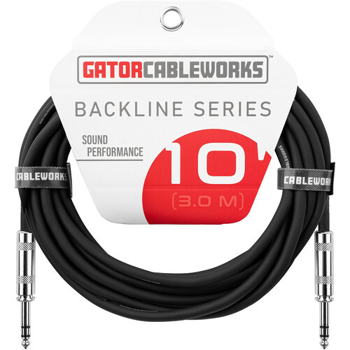Gator 1/4" Male to 1/4" Male Balanced Patch Cable (10') 