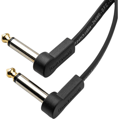 Gator Composer Flat Patch Cable with Right-Angle 1/4" Male Connectors (3")