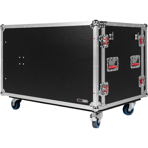 Gator GTOUR Workstation Flight Case with 12 RU Rack, Four Drawers, and Two Tables