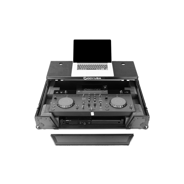 Odyssey AlphaTheta XDJ-AN Black Label 1U Flight Case with Glide Style Laptop Platform