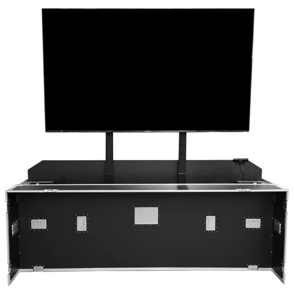 Odyssey Indoor Electric Motorized TV Lift Case with Casters for 100" Flat Screen TVs 