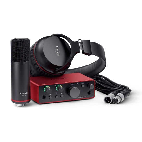 Focusrite Scarlett Solo Studio 4th Gen Recording Bundle with Mic
