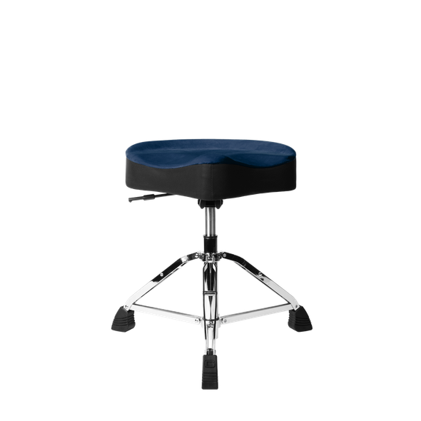Gator Cases GP-DTH-ASD-BL Air Glide Blue Saddle Drum Throne