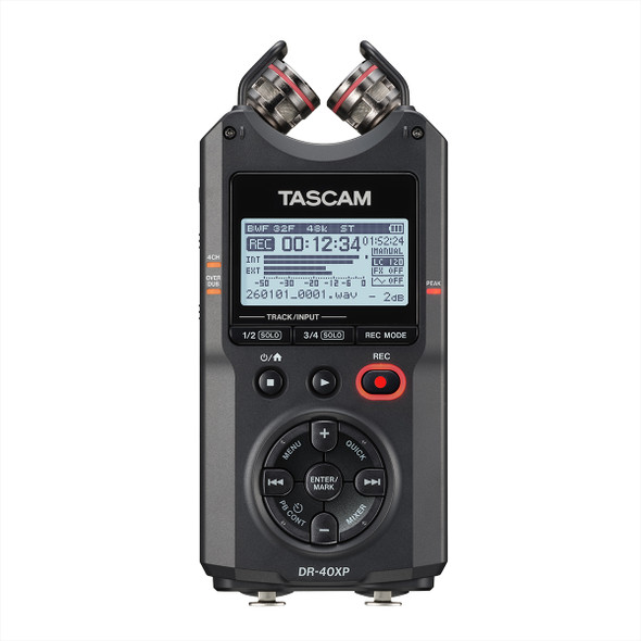 TASCAM DR-40XP 4-Channel 32-Bit Float Portable Field Recorder